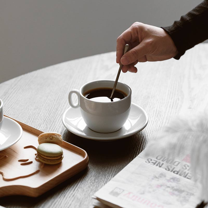 Keramická sada kávových šálok, espresso šálky, latte cappuccino, hrnček na kávu s podšálkou, do kancelárie, do kaviarne, do popoludňajšieho čaju, biela