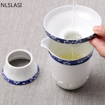 Горещи разпродажби Керамичен комплект за чай Tea Set Tea Leak Set Travel Pu\'er Tea Set Outdoor Camping Tea Set Chinese Tea Ceremony NLSLASI