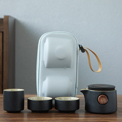 Tinkinkite kinų Kung Fu Teaset keramikinį nešiojamą arbatinukų rinkinį Kelionės Gaivano arbatos puodeliai arbatos ceremonijos arbatos puodeliai Kinų arbatos indai Dovanos