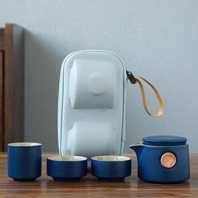 Tinkinkite kinų Kung Fu Teaset keramikinį nešiojamą arbatinukų rinkinį Kelionės Gaivano arbatos puodeliai arbatos ceremonijos arbatos puodeliai Kinų arbatos indai Dovanos