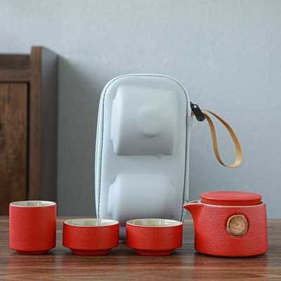 Tinkinkite kinų Kung Fu Teaset keramikinį nešiojamą arbatinukų rinkinį Kelionės Gaivano arbatos puodeliai arbatos ceremonijos arbatos puodeliai Kinų arbatos indai Dovanos