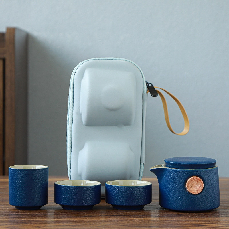 Tinkinkite kinų Kung Fu Teaset keramikinį nešiojamą arbatinukų rinkinį Kelionės Gaivano arbatos puodeliai arbatos ceremonijos arbatos puodeliai Kinų arbatos indai Dovanos
