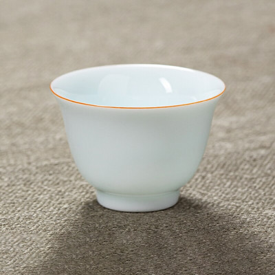 2 ks/sada Dehua Keramika Čajové šálky Domáca tenká pneumatika Čajová miska Čínsky biely porcelán Čajový riad Príslušenstvo Jednotlivé šálky Nádoby na nápoje
