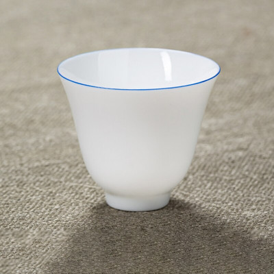 2 ks/sada Dehua Keramika Čajové šálky Domáca tenká pneumatika Čajová miska Čínsky biely porcelán Čajový riad Príslušenstvo Jednotlivé šálky Nádoby na nápoje