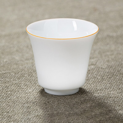 2 ks/sada Dehua Keramika Čajové šálky Domáca tenká pneumatika Čajová miska Čínsky biely porcelán Čajový riad Príslušenstvo Jednotlivé šálky Nádoby na nápoje