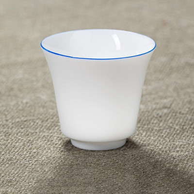 2 ks/sada Dehua Keramika Čajové šálky Domáca tenká pneumatika Čajová miska Čínsky biely porcelán Čajový riad Príslušenstvo Jednotlivé šálky Nádoby na nápoje