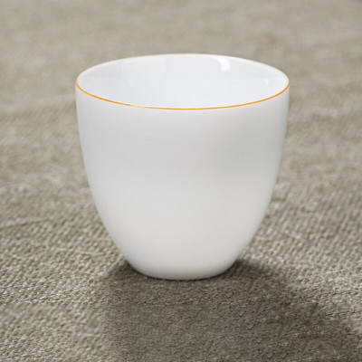 2 ks/sada Dehua Keramika Čajové šálky Domáca tenká pneumatika Čajová miska Čínsky biely porcelán Čajový riad Príslušenstvo Jednotlivé šálky Nádoby na nápoje