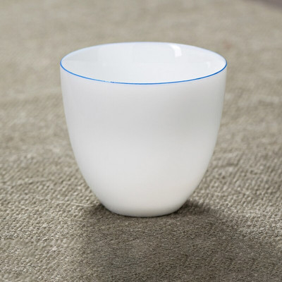 2 ks/sada Dehua Keramika Čajové šálky Domáca tenká pneumatika Čajová miska Čínsky biely porcelán Čajový riad Príslušenstvo Jednotlivé šálky Nádoby na nápoje