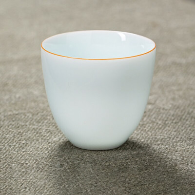 2 ks/sada Dehua Keramika Čajové šálky Domáca tenká pneumatika Čajová miska Čínsky biely porcelán Čajový riad Príslušenstvo Jednotlivé šálky Nádoby na nápoje