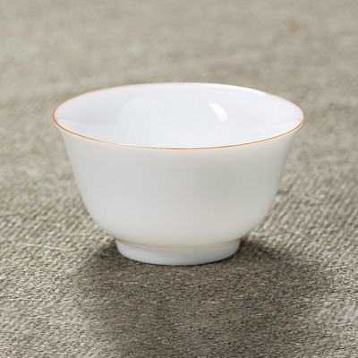 2 ks/sada Dehua Keramika Čajové šálky Domáca tenká pneumatika Čajová miska Čínsky biely porcelán Čajový riad Príslušenstvo Jednotlivé šálky Nádoby na nápoje