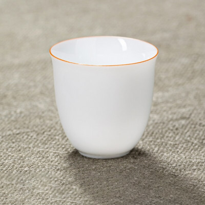 2 ks/sada Dehua Keramika Čajové šálky Domáca tenká pneumatika Čajová miska Čínsky biely porcelán Čajový riad Príslušenstvo Jednotlivé šálky Nádoby na nápoje