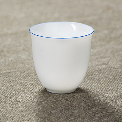2 ks/sada Dehua Keramika Čajové šálky Domáca tenká pneumatika Čajová miska Čínsky biely porcelán Čajový riad Príslušenstvo Jednotlivé šálky Nádoby na nápoje