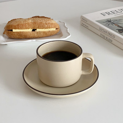 Vintage set keramičkih šalica za kavu 250 ML Espresso šalice s tanjurićima Set šalica za čaj Kućna kuhinja Posuđe za piće Kreativni darovi