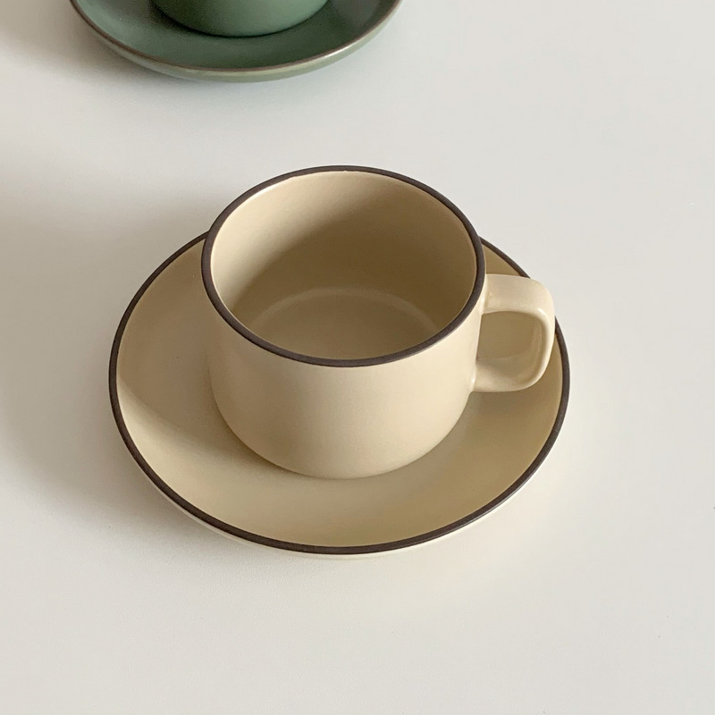 Sada vintage keramických hrnčekov na kávu 250 ml, šálky na espresso s podšálkami, sada čajových šálok, domáca kuchyňa, párty, riad, kreatívne darčeky