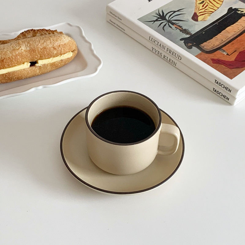 Sada vintage keramických hrnčekov na kávu 250 ml, šálky na espresso s podšálkami, sada čajových šálok, domáca kuchyňa, párty, riad, kreatívne darčeky