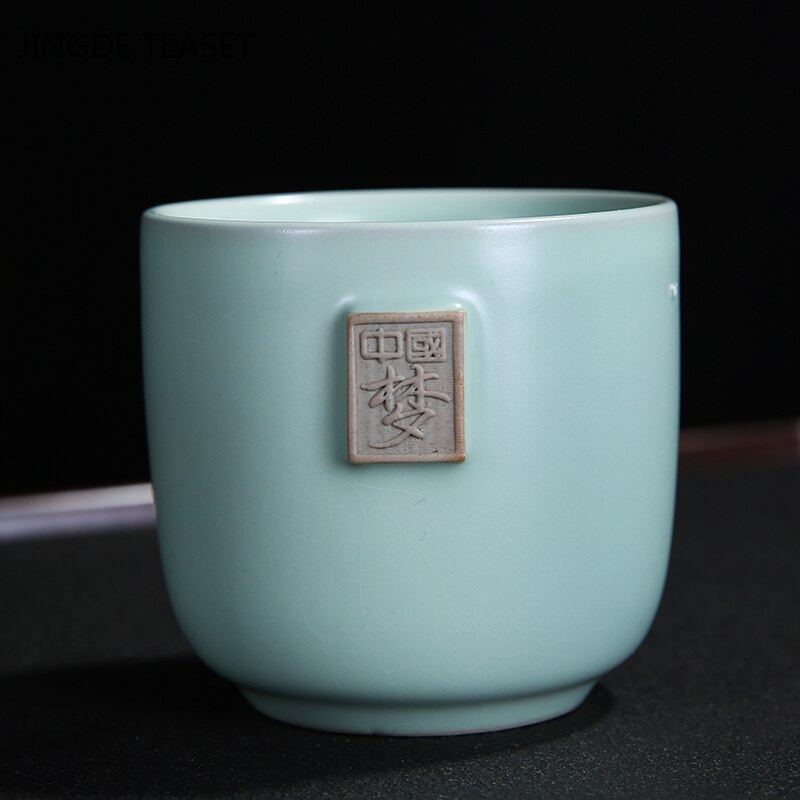 4 vnt./stal. Vienspalvis Ru krosnies arbatos puodelis Rankų darbo arbatos dubuo Keraminis kavos puodelis Porcelianinis arbatos rinkinys Priedai Vieno puodelio gėrimai