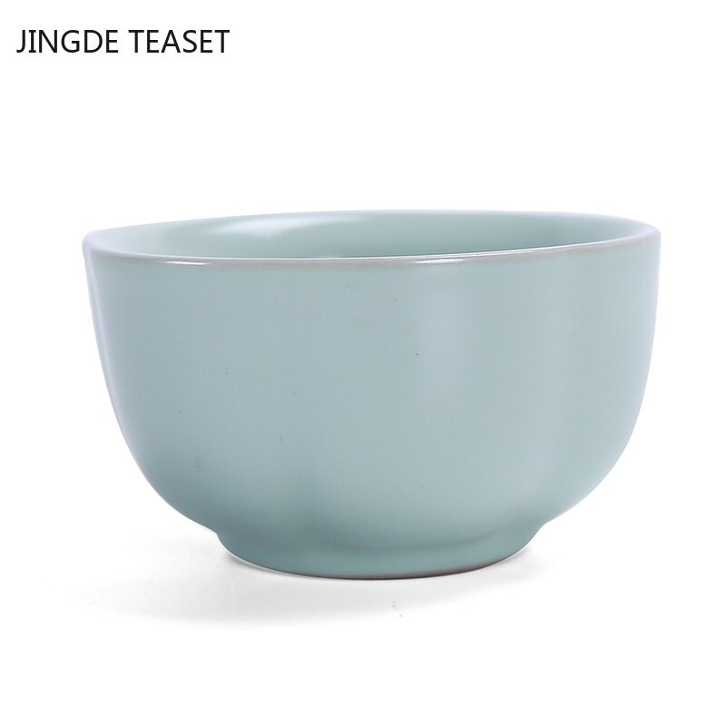 4 vnt./stal. Vienspalvis Ru krosnies arbatos puodelis Rankų darbo arbatos dubuo Keraminis kavos puodelis Porcelianinis arbatos rinkinys Priedai Vieno puodelio gėrimai