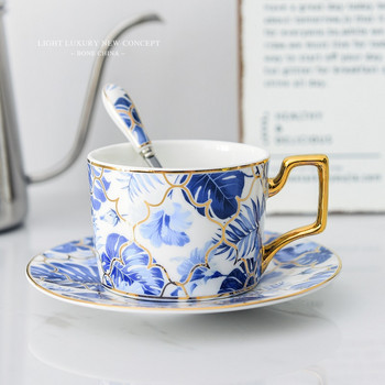 Coffee Cup English Απογευματινό Τσάι Κορυφαίας Ποιότητας Bone China Σετ τσαγιού 180ML Πολυτελή ποτά