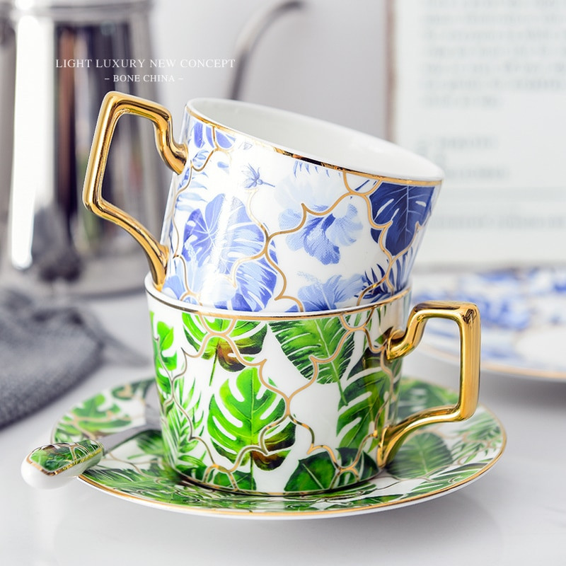 Ceai de cafea Ceai englezesc de dupa-amiaza Set de ceai Bone China de calitate superioara 180ML Vase de lux