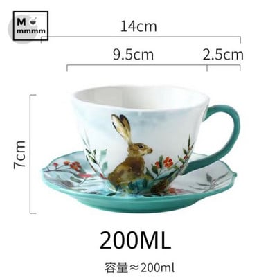 Set Cani Ceramica Cu Farfurioare Ceas Bts Ceni Mic Dejun Originale Ceas Espresso Cani Animale Padure Set Cesti Cafea Cu Farfurie Desert