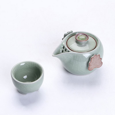Japanski set za čaj Gaiwan Ceremony Set Prijenosni putni setovi za čaj Retro kineski keramički porculan Ručno izrađene KungFu šalice za set za čaj
