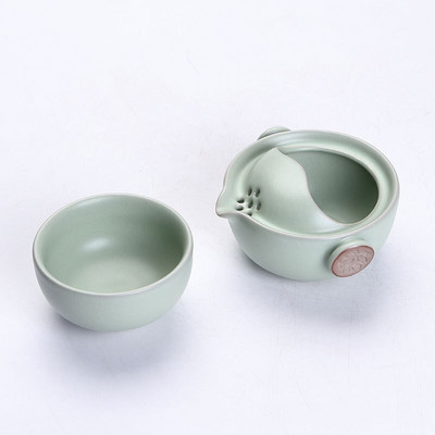Japanski set za čaj Gaiwan Ceremony Set Prijenosni putni setovi za čaj Retro kineski keramički porculan Ručno izrađene KungFu šalice za set za čaj