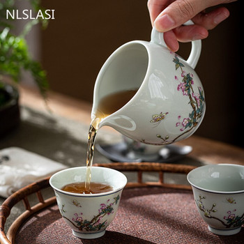 2 τεμάχια/παρτίδα Κινέζικο κεραμικό φλιτζάνι τσαγιού αντίκες, ζωγραφισμένο στο χέρι, μοτίβο λουλουδιών, μπολ τσαγιού Φλιτζάνι καφέ για το σπίτι Σετ τσαγιού Master Tea Cup