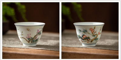 2 kom./lot Kineska antikna keramička šalica za čaj Izvrsna ručno oslikana cvjetna šalica Zdjela za čaj Šalica za kavu Domaći set za čaj Master šalica za čaj