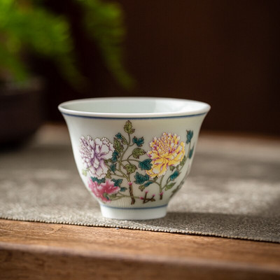 2 kom./lot Kineska antikna keramička šalica za čaj Izvrsna ručno oslikana cvjetna šalica Zdjela za čaj Šalica za kavu Domaći set za čaj Master šalica za čaj