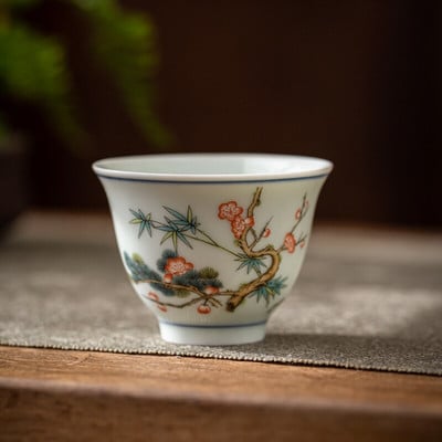 2 kom./lot Kineska antikna keramička šalica za čaj Izvrsna ručno oslikana cvjetna šalica Zdjela za čaj Šalica za kavu Domaći set za čaj Master šalica za čaj