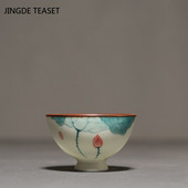 Kineska keramička šalica za čaj Ručno oslikani uzorak lotosa Zdjela za čaj Glavna šalica Osobna jedna šalica Male šalice za čaj putna posuda za čaj