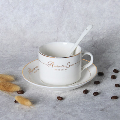 Elegantiškas keramikinis kavos puodelis kapučino puodelis angliškas idiliškas popietės arbatos rinkinys Retro porcelianinis su lėkšte ir šaukštu puodeliu dovanų rinkinys