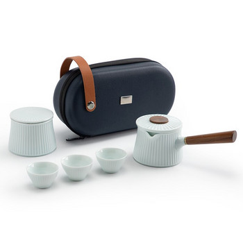 Японски стил Преносима ръчно изработена кана за чай Китайски комплект за чай Creative Office Kung Fu чайник Керамична странична дръжка Филтър чайник