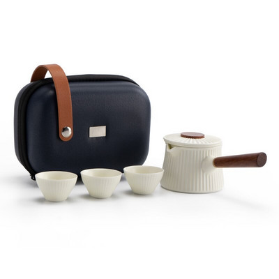 Japán stílusú hordozható, kézzel készített teáskanna kínai teáskészlet Kreatív irodai Kung Fu vízforraló kerámia oldalfogantyú szűrős teáskanna