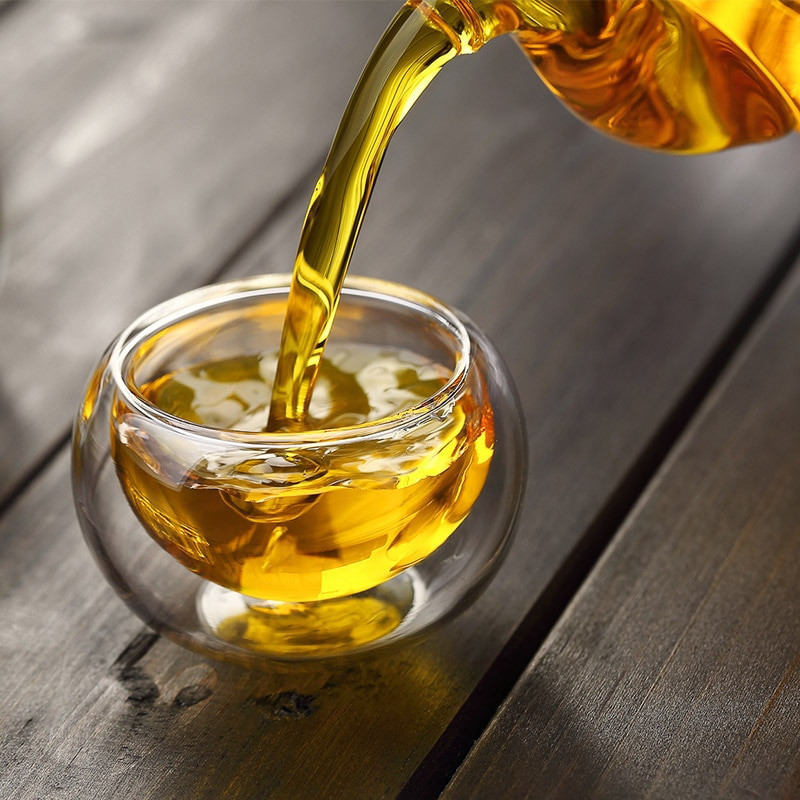 4 buc. Cupă creativă de sticlă cu perete dublu, rezistentă la căldură, cești de modă de înaltă calitate pentru ceai, cafea, suc, băuturi, ceașcă Kungfu