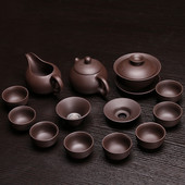 Set de ceai din lut violet din ceramică, cu infuzor de oală Kung Fu, ceainic Xishi Gaiwan, ceainic de servire, ceașcă de ceai, băuturi chinezești de înaltă calitate