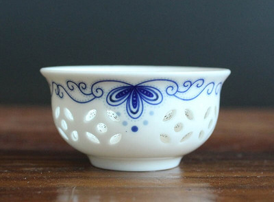 Изящна ажурна керамична чаша 1 бр., традиционна китайска порцеланова чаша за чай, чаша за чай Kung Fu, аксесоари за чай чаша за зелен чай