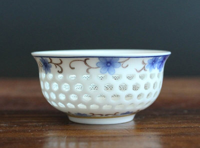 Изящна ажурна керамична чаша 1 бр., традиционна китайска порцеланова чаша за чай, чаша за чай Kung Fu, аксесоари за чай чаша за зелен чай