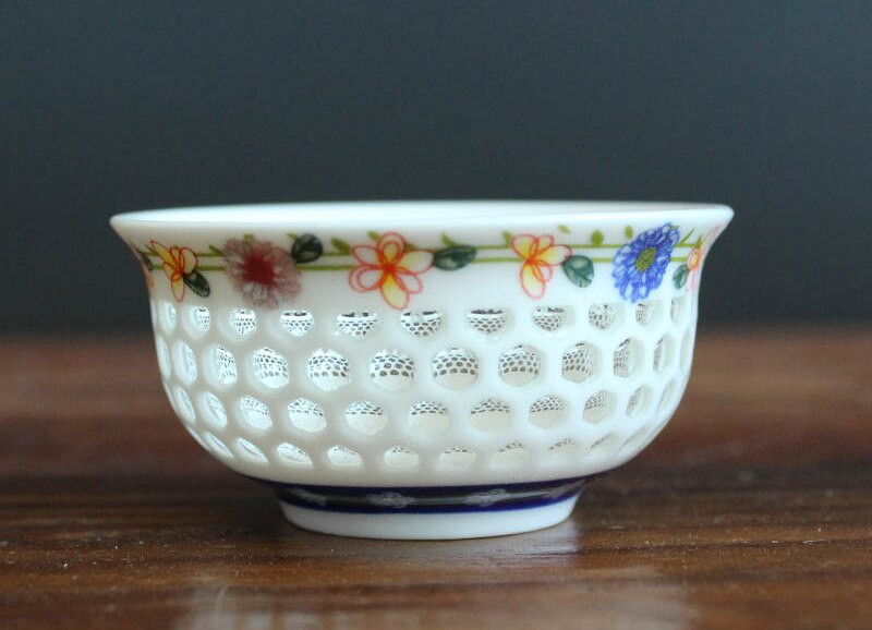 Изящна ажурна керамична чаша 1 бр., традиционна китайска порцеланова чаша за чай, чаша за чай Kung Fu, аксесоари за чай чаша за зелен чай