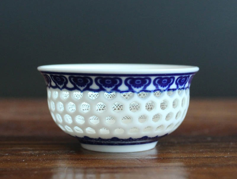 Изящна ажурна керамична чаша 1 бр., традиционна китайска порцеланова чаша за чай, чаша за чай Kung Fu, аксесоари за чай чаша за зелен чай