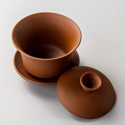 Čínska čajová súprava, elegantné čajové šálky Gaiwan, fialová hlinená misa s viečkom 120 ml, podšálka, čaj Zisha, šálka na čaj, dropshipping