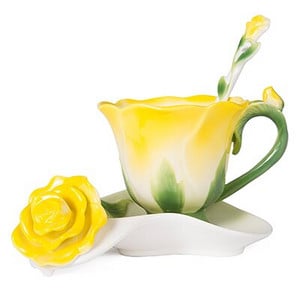 Najlepší 3D kvetinový smaltovaný keramický šálka na kávu a čaj s podšálkou, lyžička, vysoko kvalitný porcelánový šálka, kreatívny valentínsky darčekový dizajn
