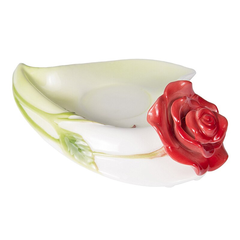 Najlepší 3D kvetinový smaltovaný keramický šálka na kávu a čaj s podšálkou, lyžička, vysoko kvalitný porcelánový šálka, kreatívny valentínsky darčekový dizajn
