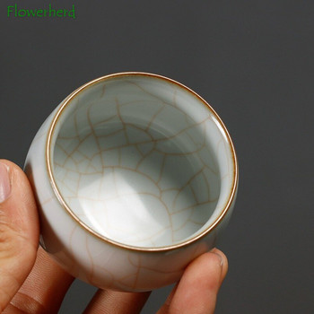 Ru Kiln Cat Керамична порцеланова чаша за чай Чаена посуда Кунг-фу Комплект за чай Чаша Чаша