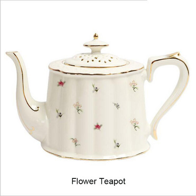 Europska keramička šalica za kavu i tanjurić set sa žlicom za kukce Retro popodnevna šalica i čajnik