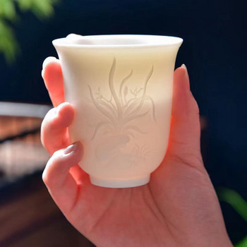 Υψηλής ποιότητας White Bone China Tea Cup Goat Fat Jade Κεραμικό Φλιτζάνι Τσάι Kung Fu Σετ τσαγιού Αξεσουάρ Κινεζικά μπολ Κούπα Ιαπωνικά φλιτζάνια