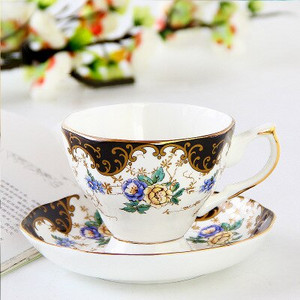 Set ceașcă de cafea European Bone China Set ceai de după-amiază în stil englezesc Farfurie ceașcă de cafea Ceșă de cafea Bone China în stil european