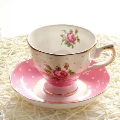 Set ceașcă de cafea European Bone China Set ceai de după-amiază în stil englezesc Farfurie ceașcă de cafea Ceșă de cafea Bone China în stil european