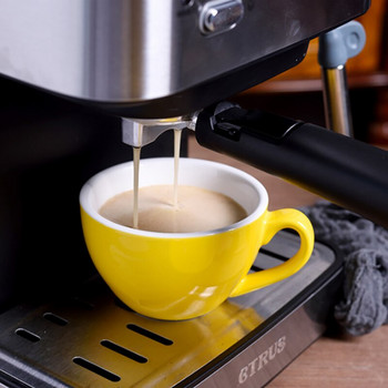 150ml Δημιουργικό Κεραμικό Σετ Πιατάκι για Φλιτζάνι Καφέ, Απλό Ευρωπαϊκό Στιλ Καπουτσίνο Latte Art κούπες Espresso Απογευματινό φλιτζάνι τσαγιού CuteCup