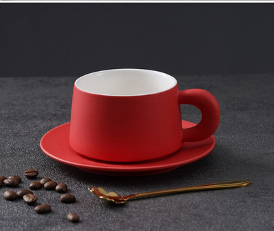 Keramičke šalice za kavu Šalica za čaj 220 ml s ručkom za ured i dom Zdravstveni dar za obitelj Može se prati u perilici posuđa i mikrovalnoj pećnici